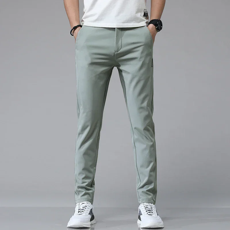 2024 Spring Summer Ultra-thin Men's Stretch Slim Straight Casual Pants High Quality Fashion Breathable Golf Sports Trousers thumbnail 6