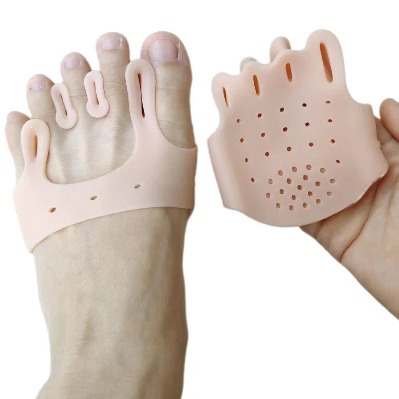 2pieces=1pair Gel Silicone Bunion Corrector Toe Separators Forefoot Pads Orthopedic Braces Orthotic Hallux Valgus Spacers thumbnail 2