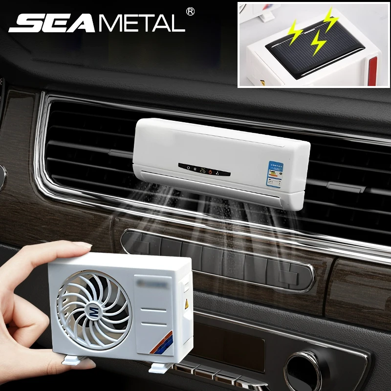 SEAMETAL Car Perfume Diffuser Solar Air Conditioner Shape Decorative Air Freshener Air Outlet Car Aromatherapy Fragrance Tablet