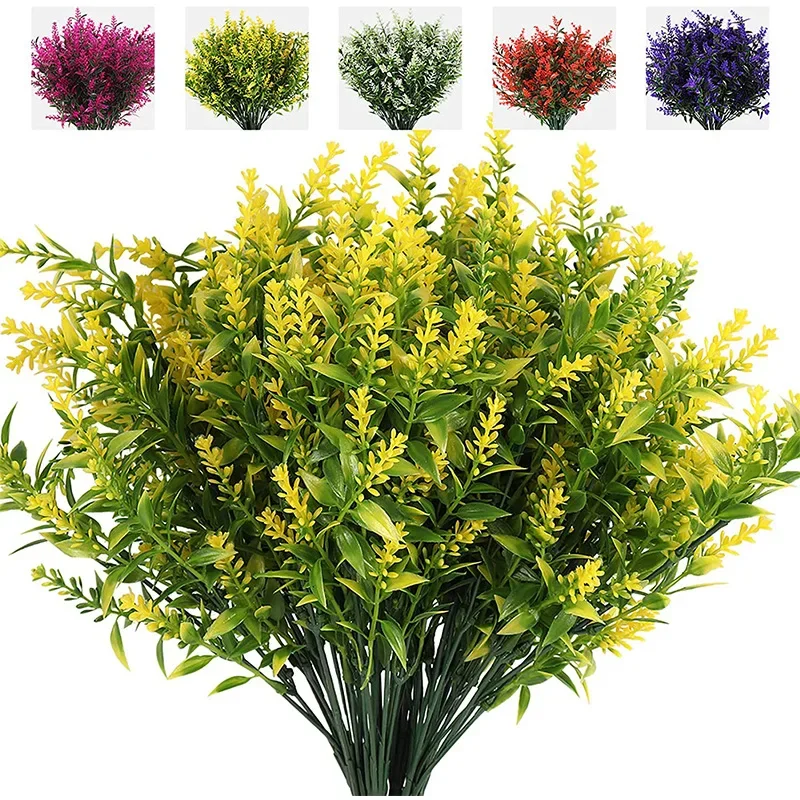 3/5/10Pcs Artificial Flower Plastic Lavender Fake Plant Home Table Outdoor Garden Decoration Wedding Bridal Bouquet Decoration thumbnail 2