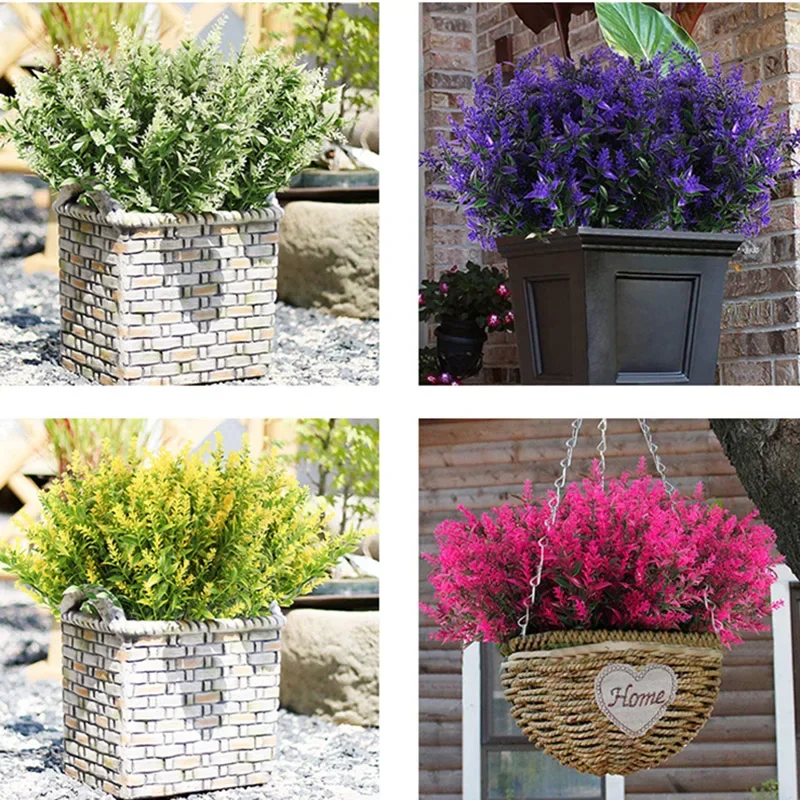 3/5/10Pcs Artificial Flower Plastic Lavender Fake Plant Home Table Outdoor Garden Decoration Wedding Bridal Bouquet Decoration thumbnail 5