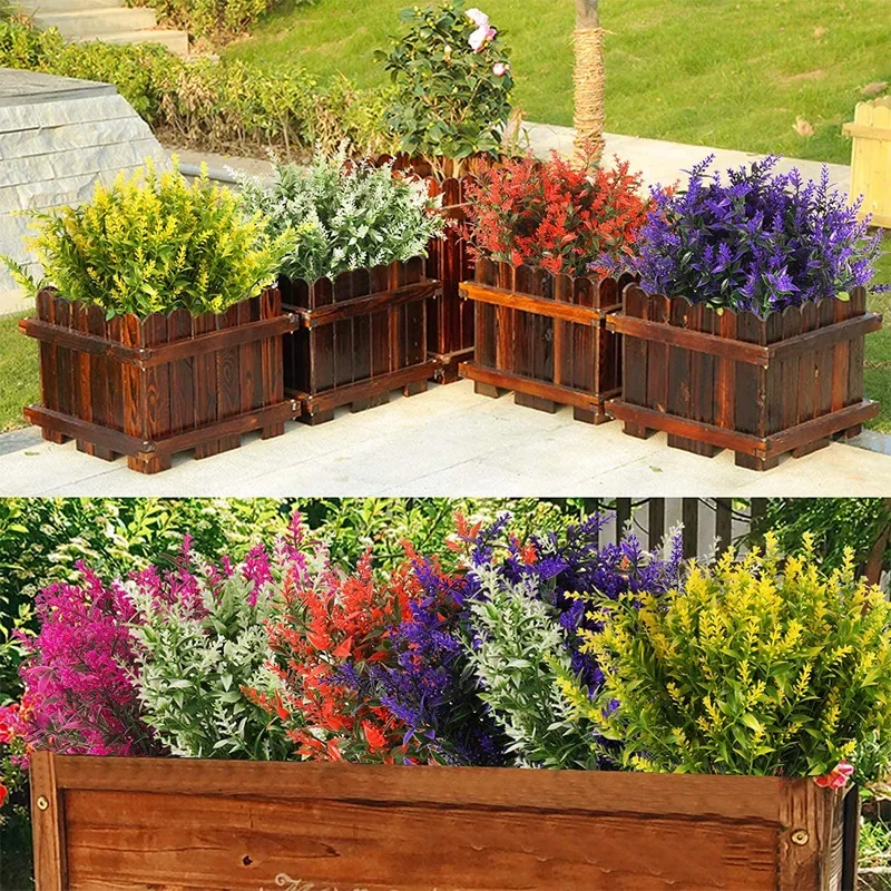 3/5/10Pcs Artificial Flower Plastic Lavender Fake Plant Home Table Outdoor Garden Decoration Wedding Bridal Bouquet Decoration thumbnail 3
