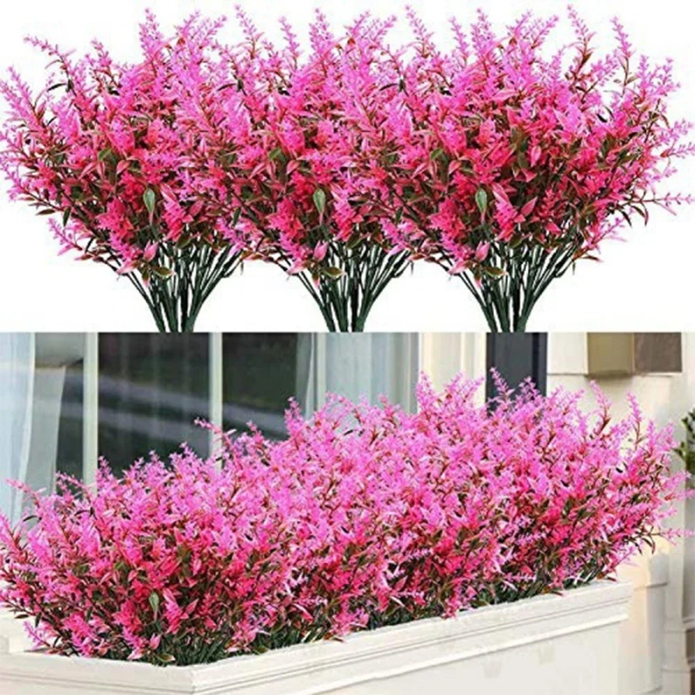 3/5/10Pcs Artificial Flower Plastic Lavender Fake Plant Home Table Outdoor Garden Decoration Wedding Bridal Bouquet Decoration thumbnail 4