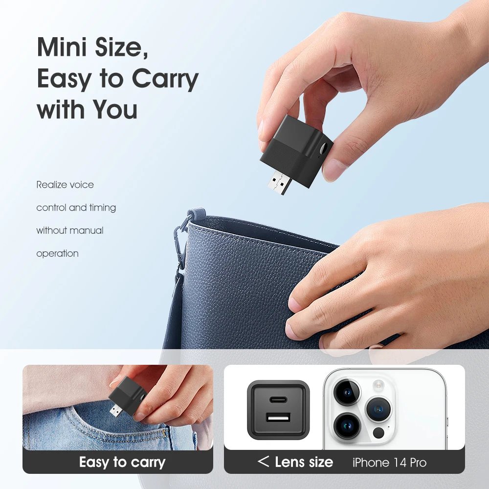 Tuya WiFi Smart TypeC USB Adaptor Switch 2 in 1 Mini USB Power Adaptor Charger Plug Timing Voice Control Works with Alexa Google thumbnail 4