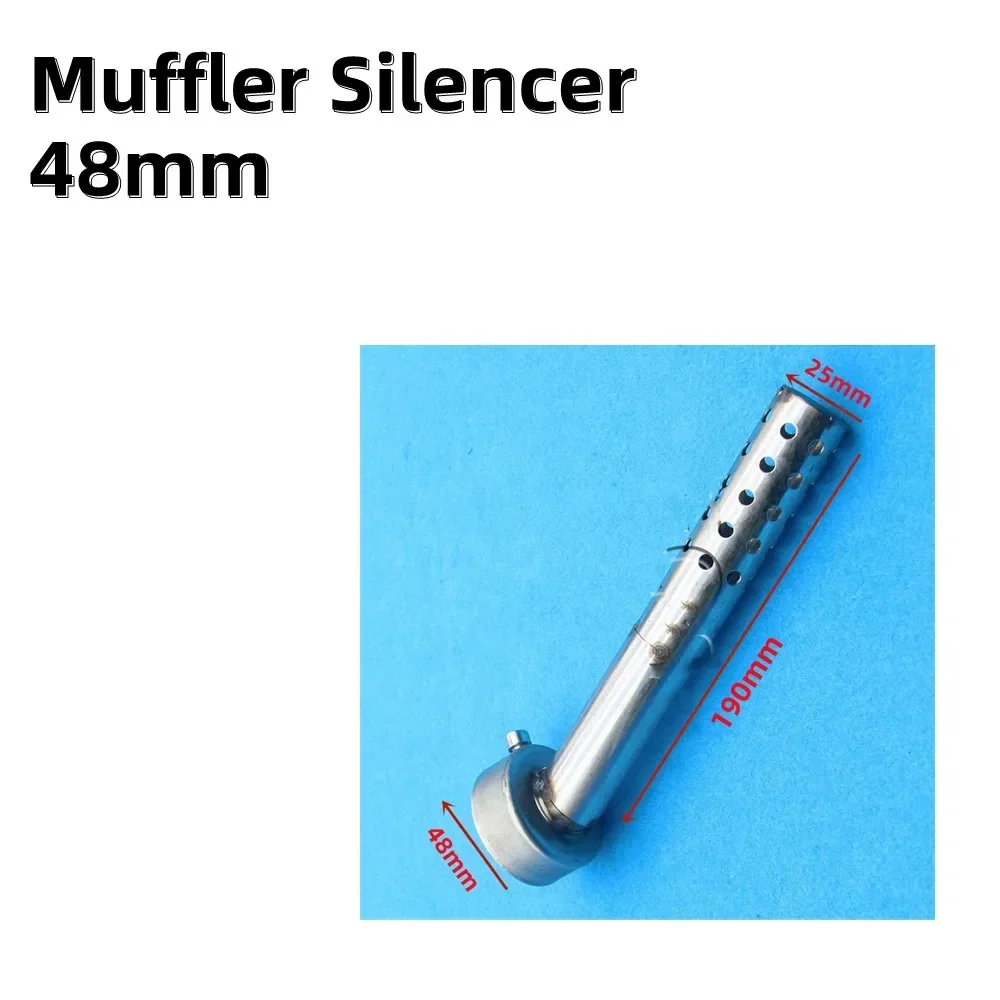 Motorcycle 48mm Angled Exhaust Muffler Insert Baffle Can Bend DB Killer Silencer thumbnail 6