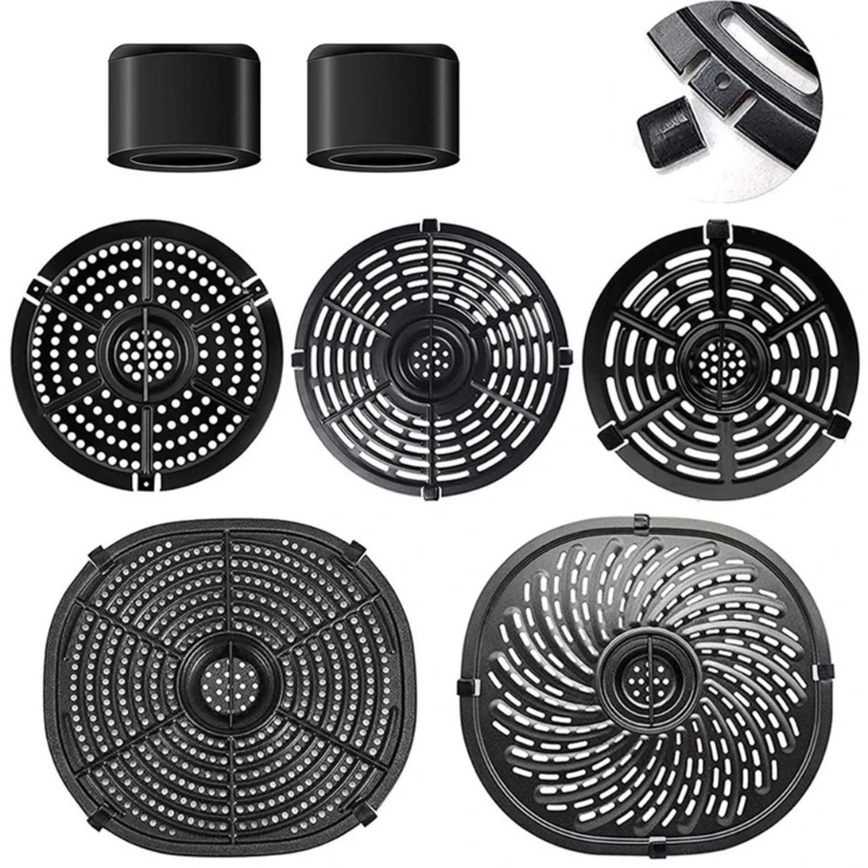 Air Fryer Grill Pan Plate Tray Rubber Bumpers Kitchen Tips Silicone Protect Feet R9UD thumbnail 2