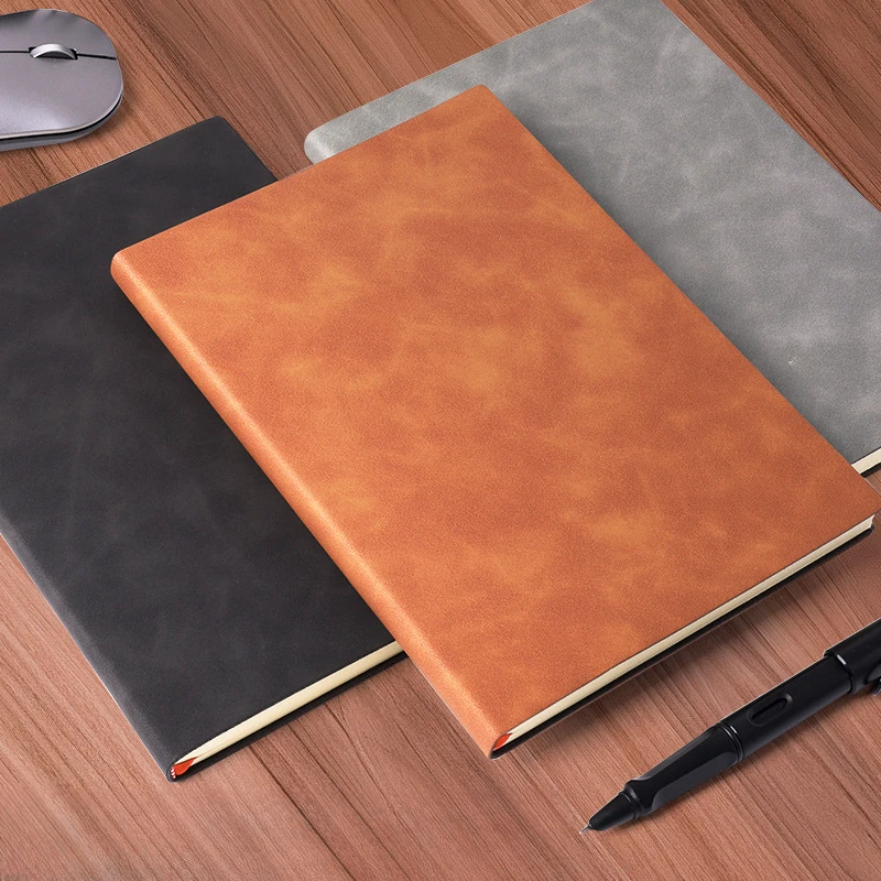 A5 Leather Book Skin Feeling Fashion Notepad Diary Learning Notebook Wholesale Business Office notebooks and journals note book thumbnail 3