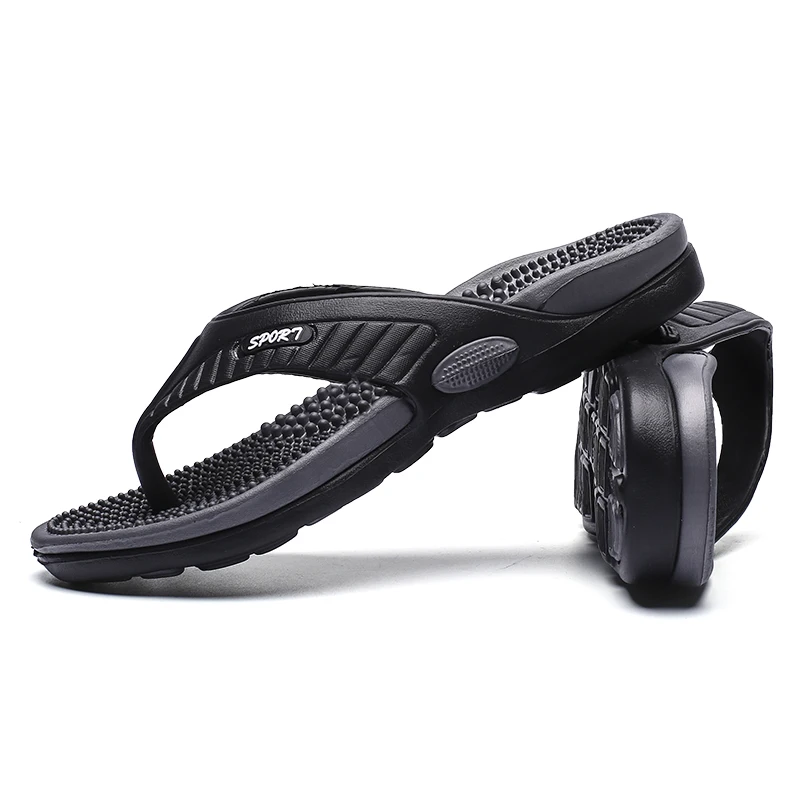 Massage Flip Flops for Men Summer Breathable Beach Shoes Sandals Men Luxury Flip Flops Breathable Plus Big Size Men Slippers 46 thumbnail 6