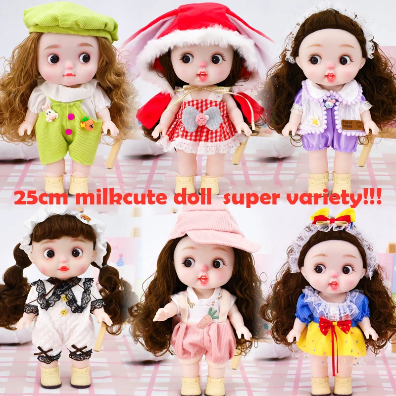 Dolls Toys Girl Doll Big Head Cute Baby Festival Gift Reborn Kids Dolls For Girls 25cm Playing House Fat Child Replacement Set thumbnail 2