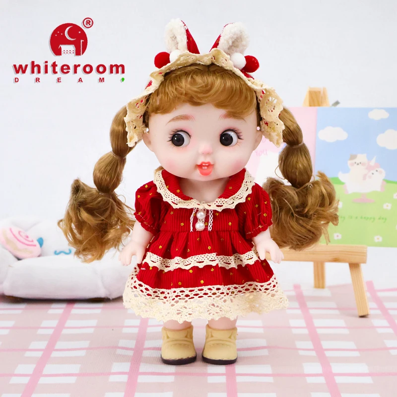 Dolls Toys Girl Doll Big Head Cute Baby Festival Gift Reborn Kids Dolls For Girls 25cm Playing House Fat Child Replacement Set thumbnail 6