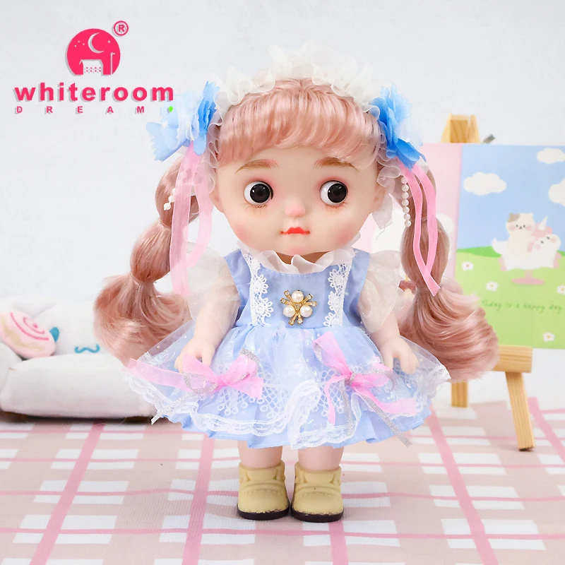Dolls Toys Girl Doll Big Head Cute Baby Festival Gift Reborn Kids Dolls For Girls 25cm Playing House Fat Child Replacement Set thumbnail 5