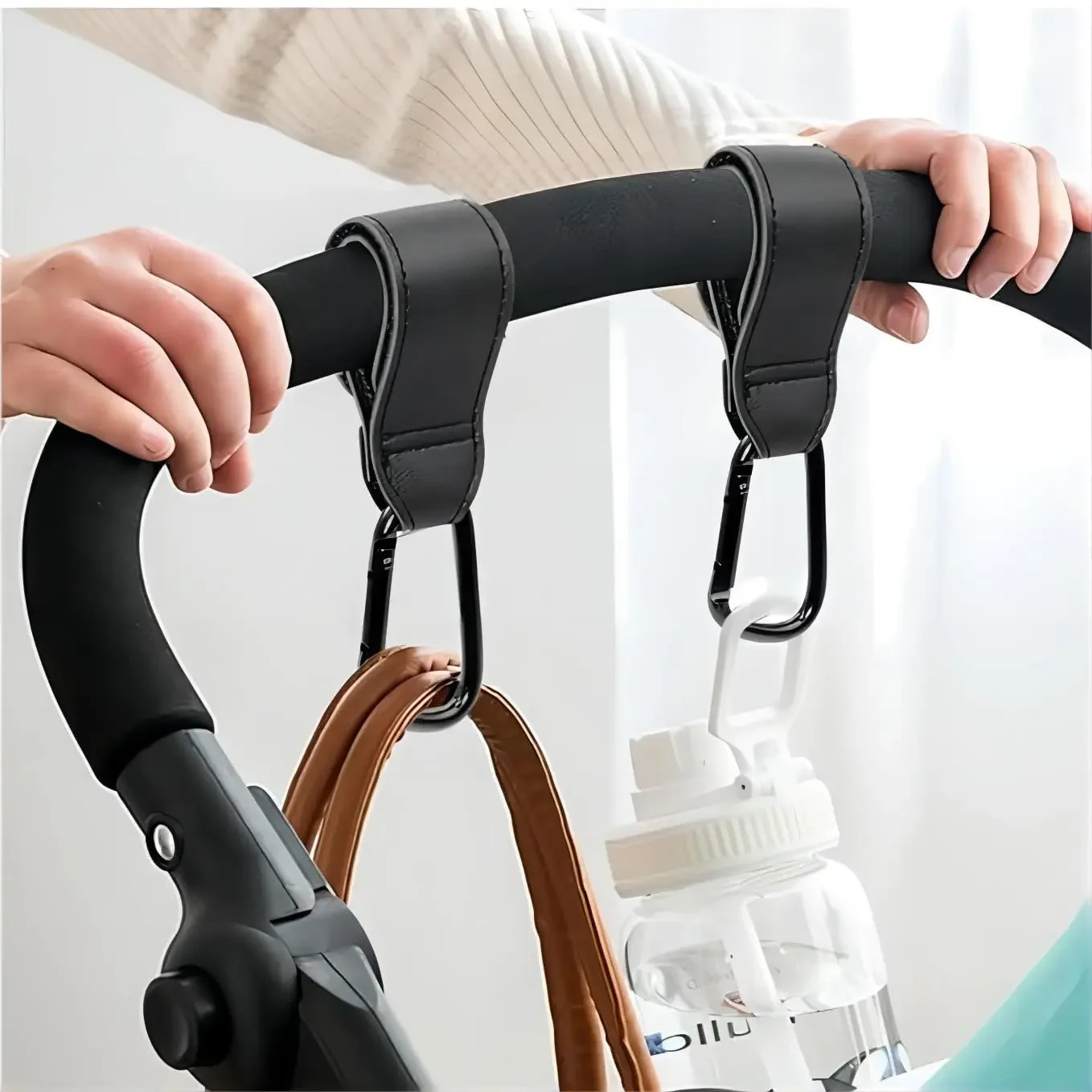 Auto Bicycle Hook Baby Stroller Hooks Bag Hooks for Hanging Diaper Bags MultiPurpose Mom Hooks for Shopping Bags, Storller clips thumbnail 4