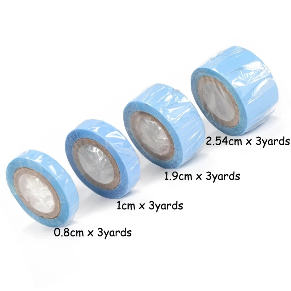 8Mm 10Mm 19Mm 25.4Mm Double-Sided Ultra Hold Adhesive Tape Hair System Tape For Wigs Toupee 3Yards Waterproof Salon Hair Tape thumbnail 2