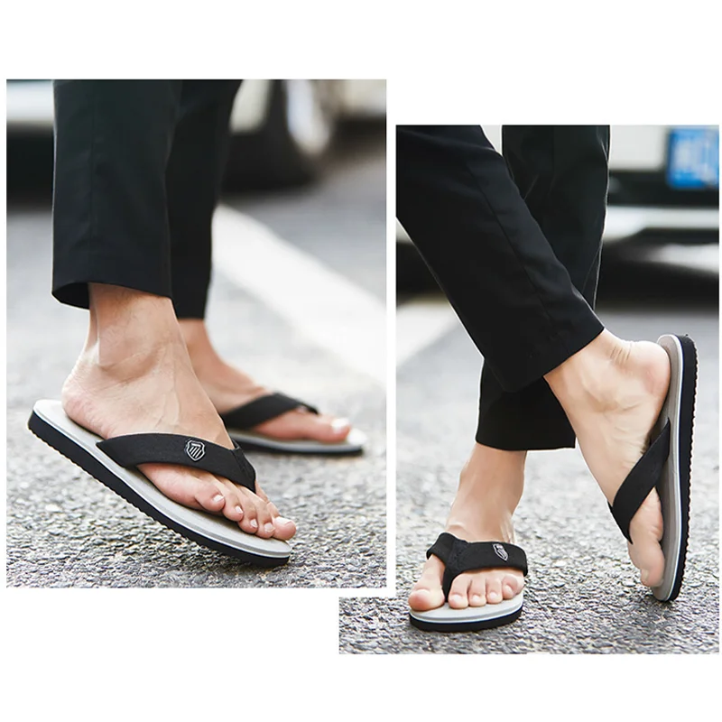 Summer Slippers Men Flip Flops Beach Sandals Non-Slip Casual Flat Shoes 2023 Slippers Indoor House Shoes For Men Outdoor Slides thumbnail 5
