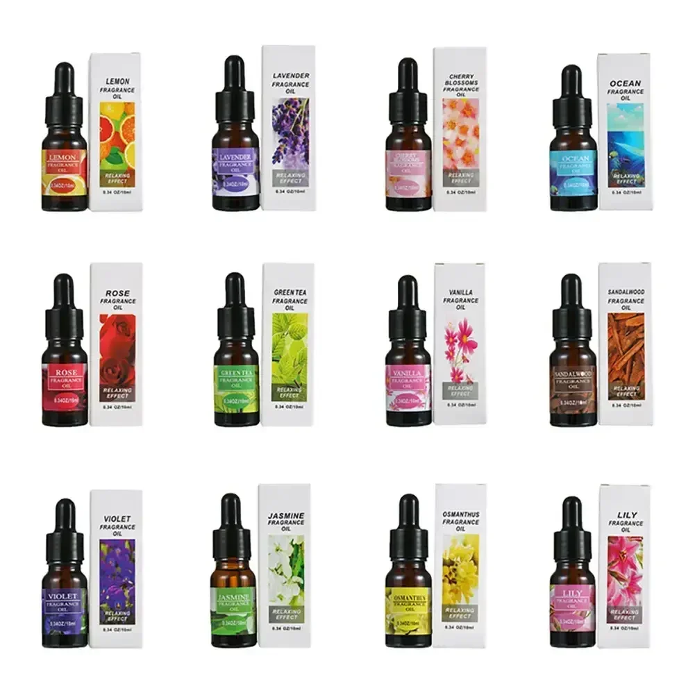 10ml Car Perfume Refill Liquid Flavor Essential Oil with Dropper Car Air Freshener Refill For Air Humidifier Home Auto Fragrance