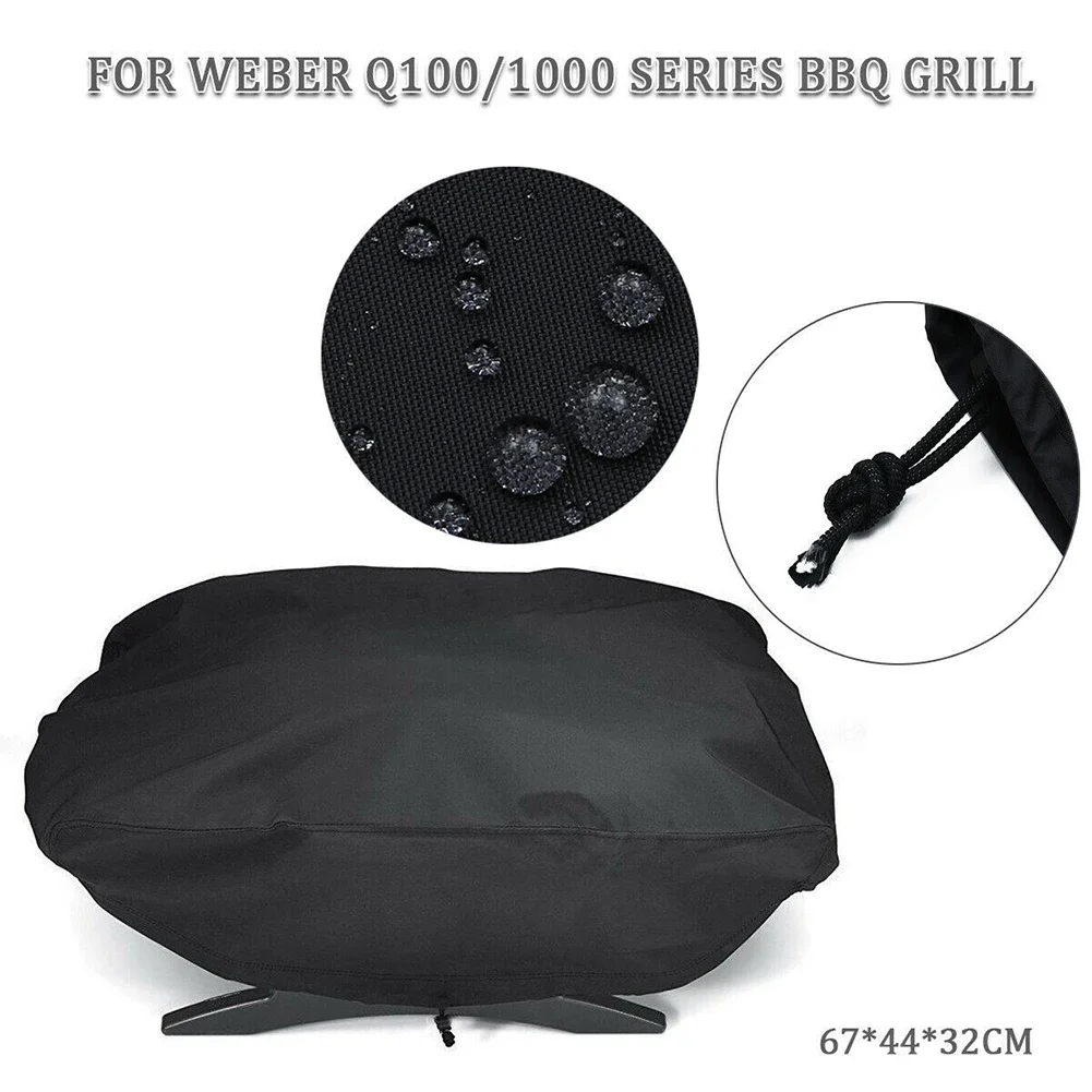 BBQ Stove Waterproof Grill Cover Protective Accessories For Weber 7110 Q1000 Wind Resistant Home Kitchen Supplies thumbnail 5