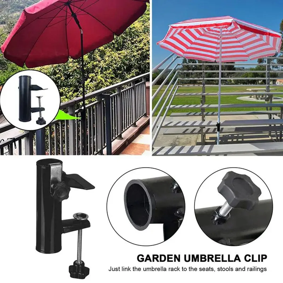 Courtyard sunshade umbrella fixing clip bracket balcony umbrella clip outdoor table fixing clip umbrella rack umbrella clip thumbnail 6