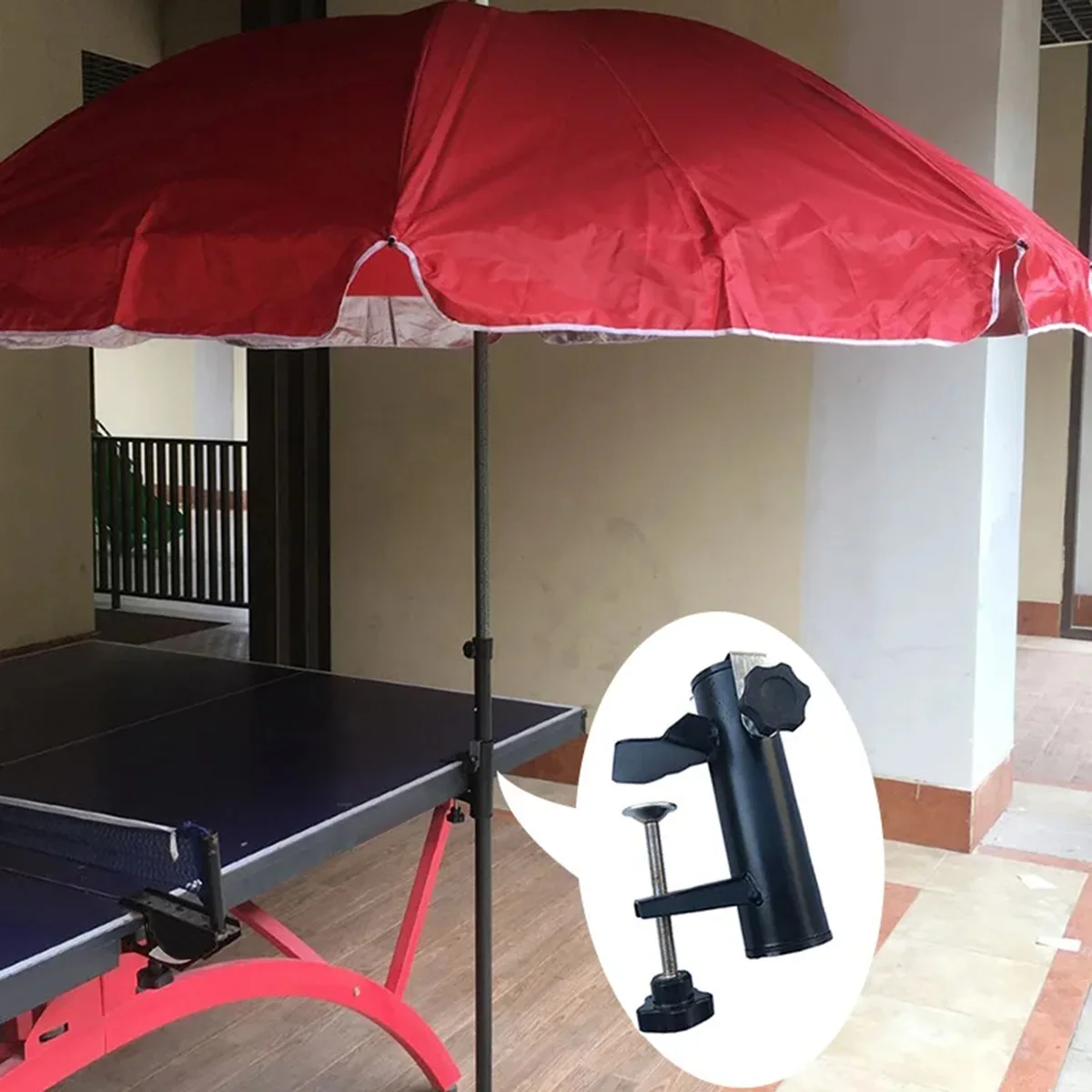 Courtyard sunshade umbrella fixing clip bracket balcony umbrella clip outdoor table fixing clip umbrella rack umbrella clip thumbnail 3