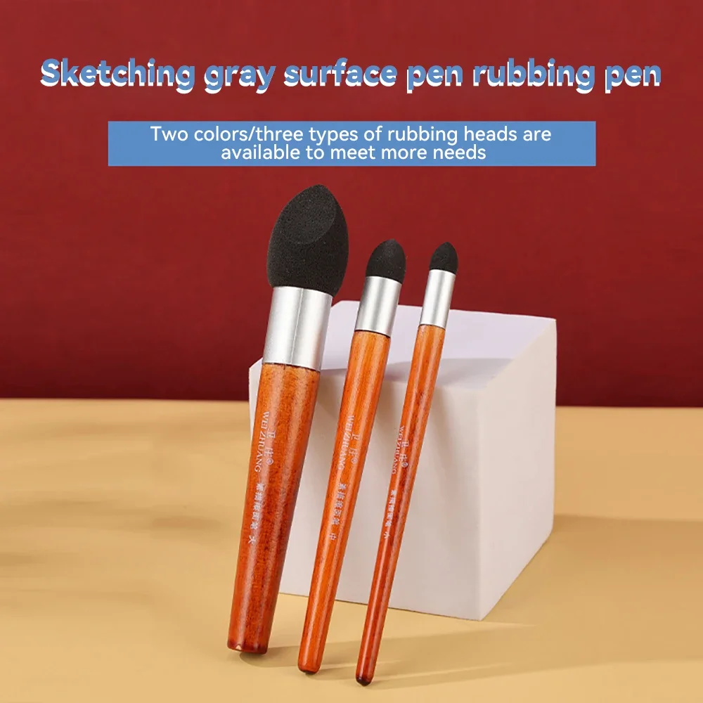 Sketch Pen Brush Artist Blending Pen Washable Rubbing Sponge Wipe Clean Tool Set Reusable Drawing Processing Rendering Eraser thumbnail 2
