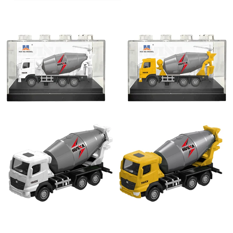 HUINA 1:80 Construction Alloy Diecast Car Model Forklift Roller Dumper Excavator Engineering Agitator Truck Toy Collection Gift thumbnail 4