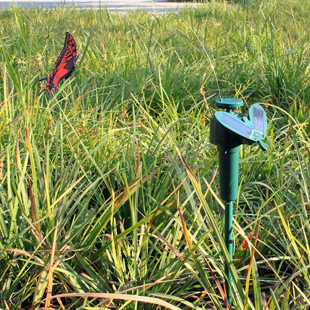 5-1pcs Solar Garden Butterfly Solar Flying Butterflies Garden Dancing Fluttering Butterfly Hummingbird Garden Yard Home Decor thumbnail 2