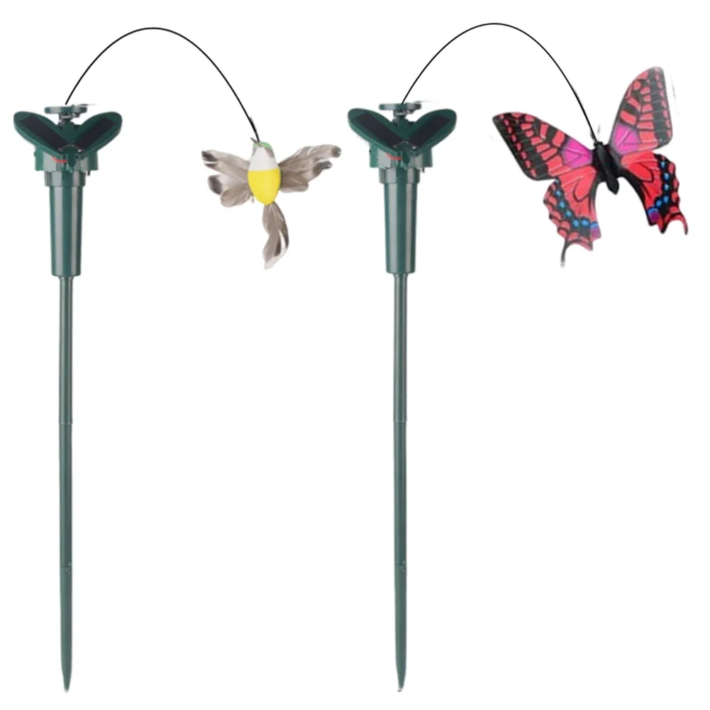 5-1pcs Solar Garden Butterfly Solar Flying Butterflies Garden Dancing Fluttering Butterfly Hummingbird Garden Yard Home Decor thumbnail 5