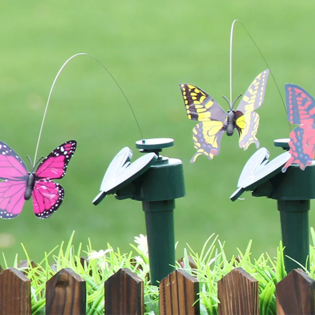 5-1pcs Solar Garden Butterfly Solar Flying Butterflies Garden Dancing Fluttering Butterfly Hummingbird Garden Yard Home Decor thumbnail 3