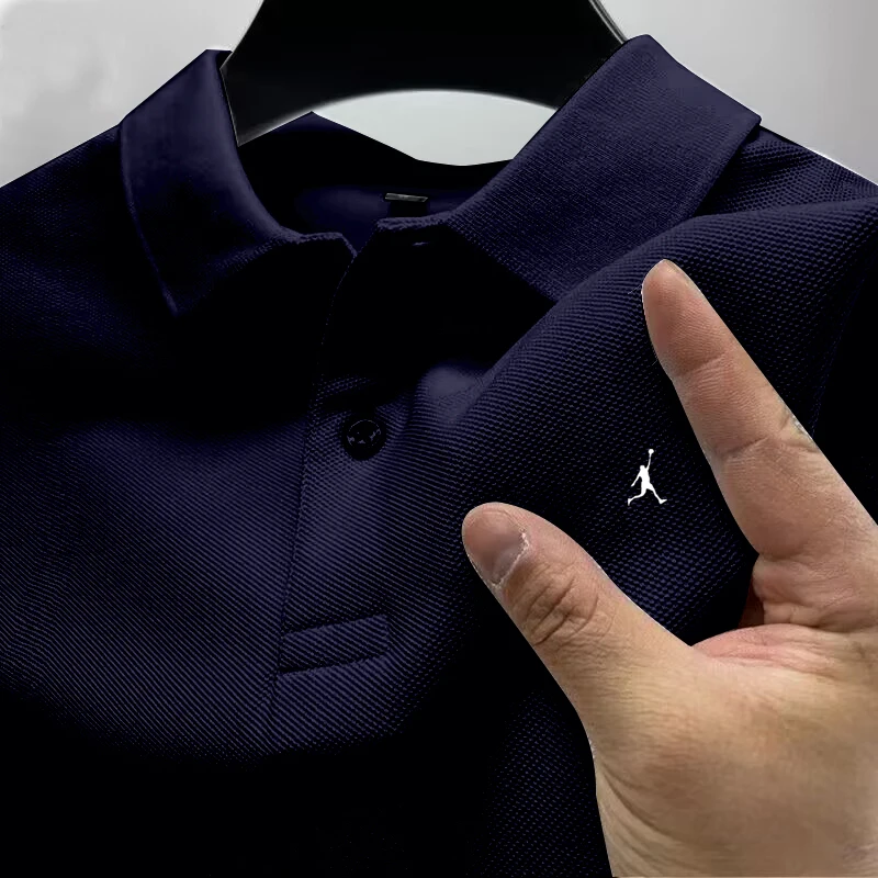 Lapel Short Sleeve Office Fashion New T-Shirt Classic Style POLO Shirt Man Summer Tops Business and Leisure Breathable Pullovers thumbnail 3