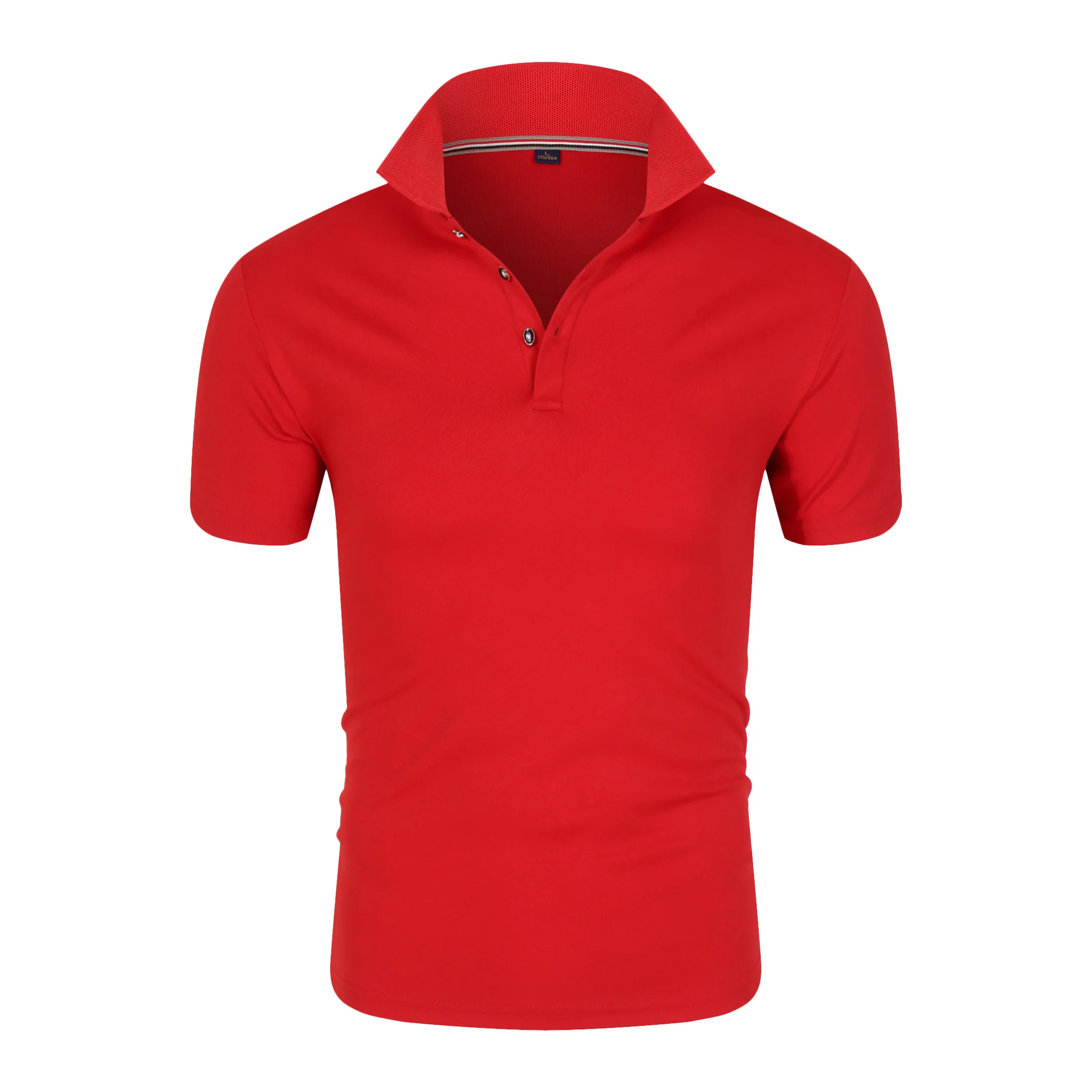 jeansian Men's Sport Tee Polo Shirts POLOS Poloshirts Golf Tennis Badminton Dry Fit Short Sleeve LSL243 Red2 thumbnail 6