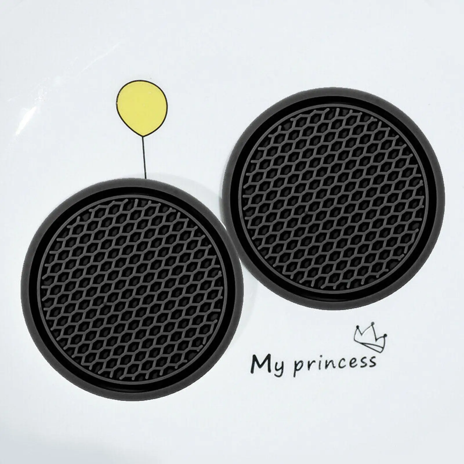 Car Water Cup Pad Holders Non-slip Diamond Rhinestone Rubber Mat for Bottle Holder Coaster Auto Interior Anti-skid Cup Holders thumbnail 4