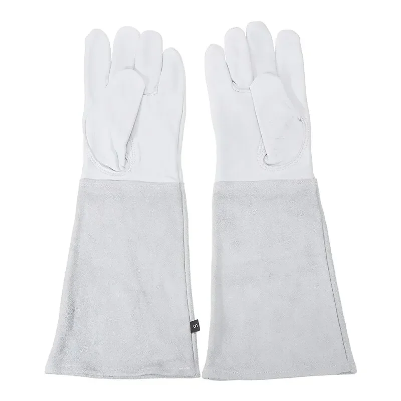 1 Pair Gardening Rose Pruning Gauntlet Heavy Duty Gloves Thorn Proof Long Sleeve Work Welding Garden Gloves thumbnail 6