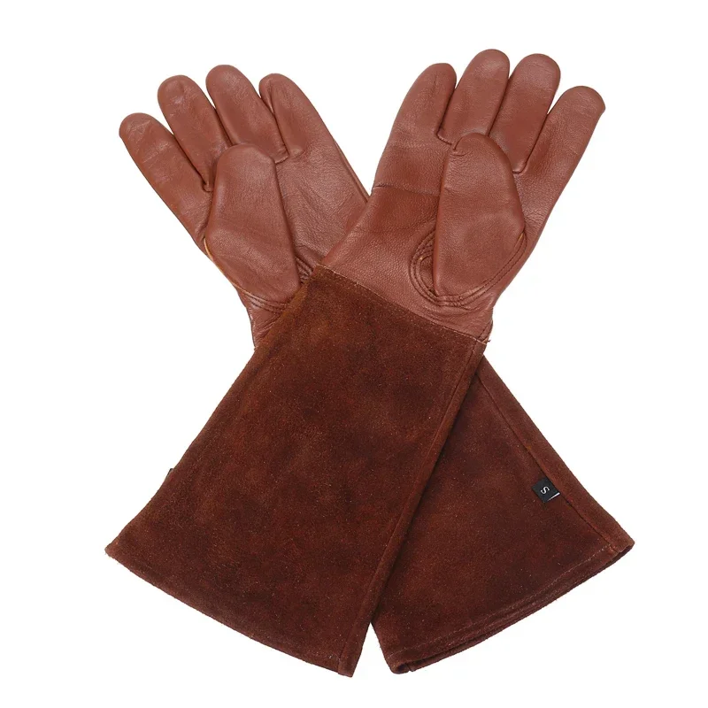 1 Pair Gardening Rose Pruning Gauntlet Heavy Duty Gloves Thorn Proof Long Sleeve Work Welding Garden Gloves thumbnail 5