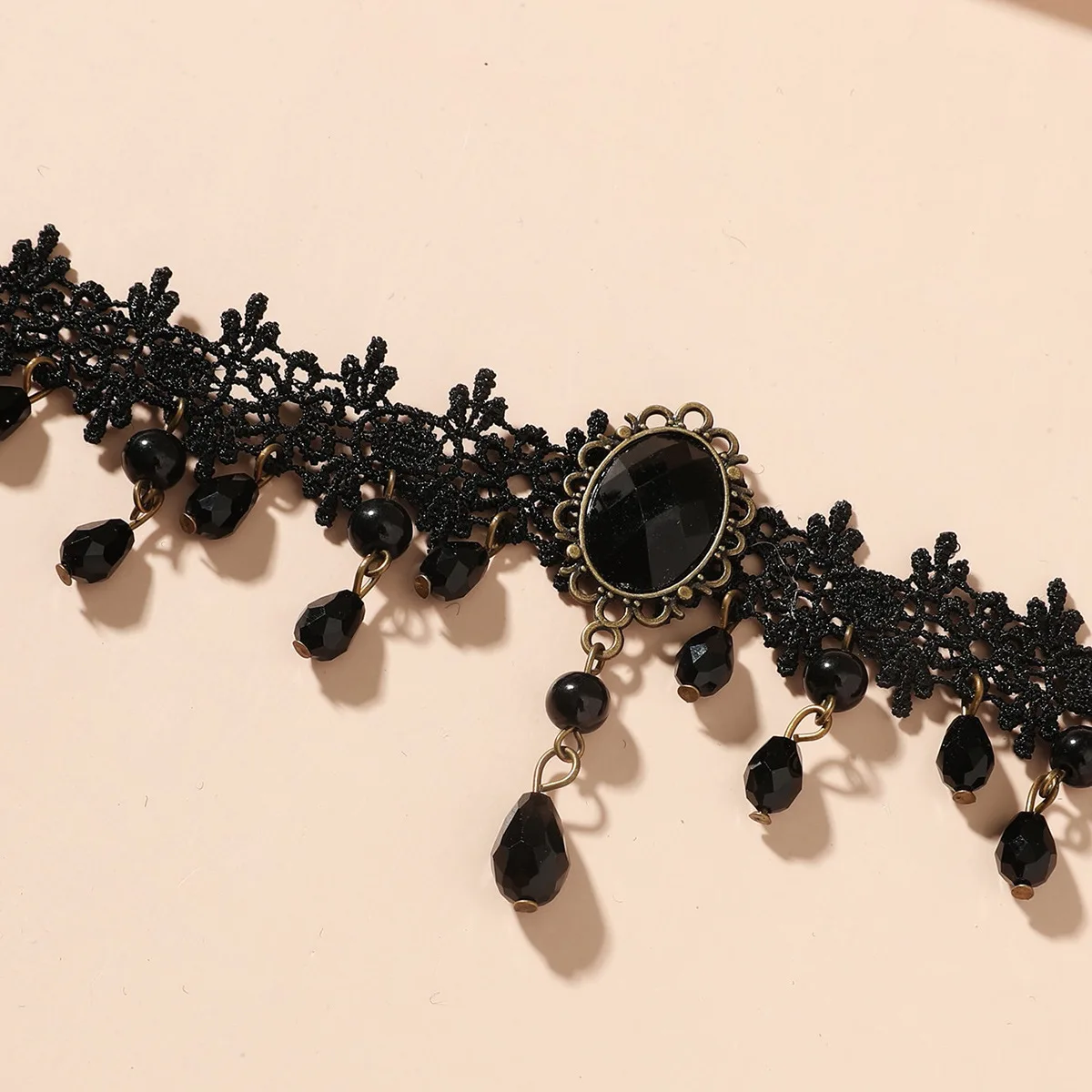 Vintag Classic Gothic Lace Choker for Women Black Crystal Pendant Charm Choker Necklaces Boho Clavicle Jewelry Christmas Gifts thumbnail 3