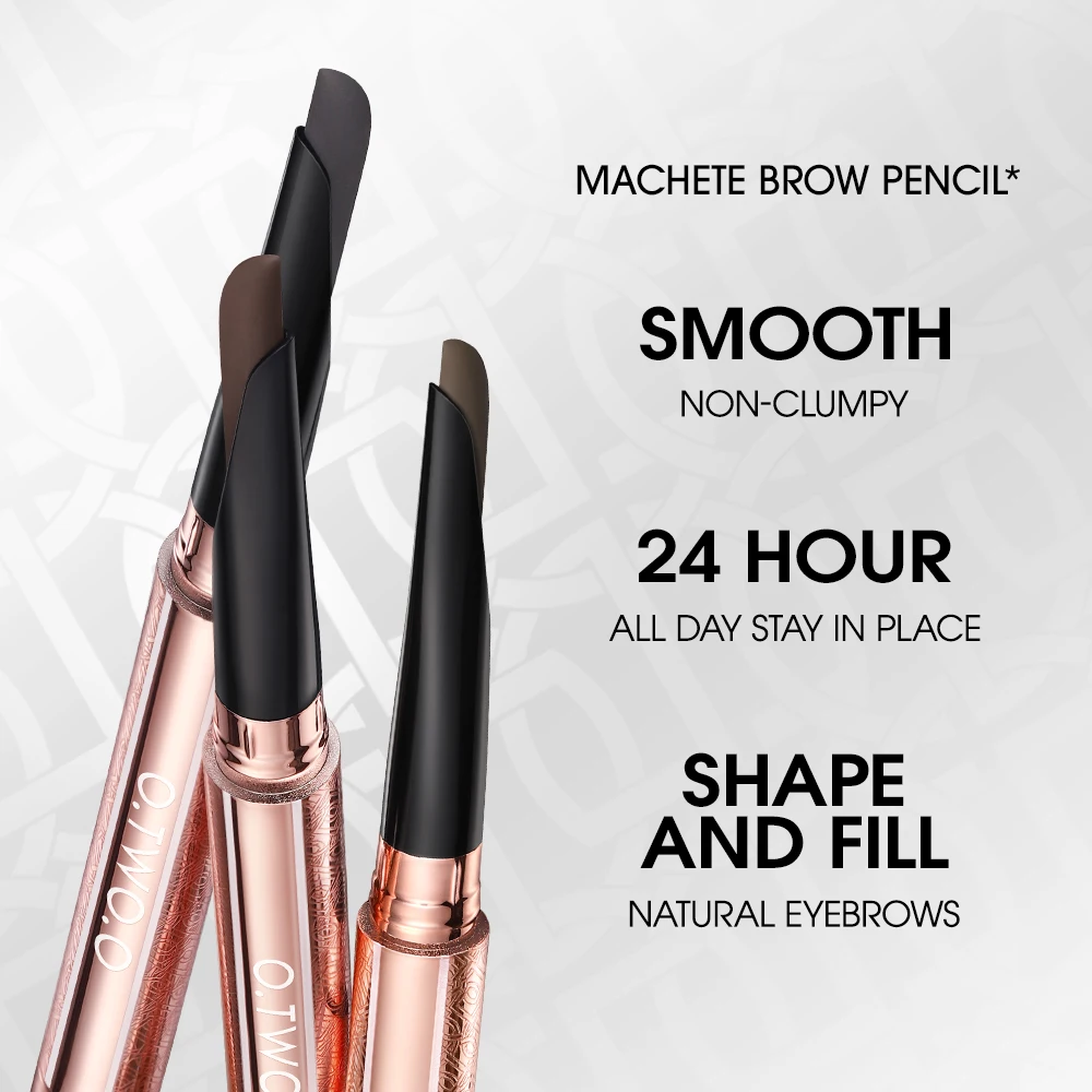 O.TWO.O Machete Eyebrow Pencil Waterproof Natural Long Lasting Smooth Fill Fluff Blendable High Pigment Brow Pencil Eye Makeup thumbnail 4
