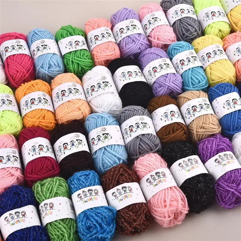 12 Color Set Acrylic Fibers Knitting Wool Yarn Needlework Dyed Lanas For Crochet Craft Sweater Hat Dolls At Low Price thumbnail 3