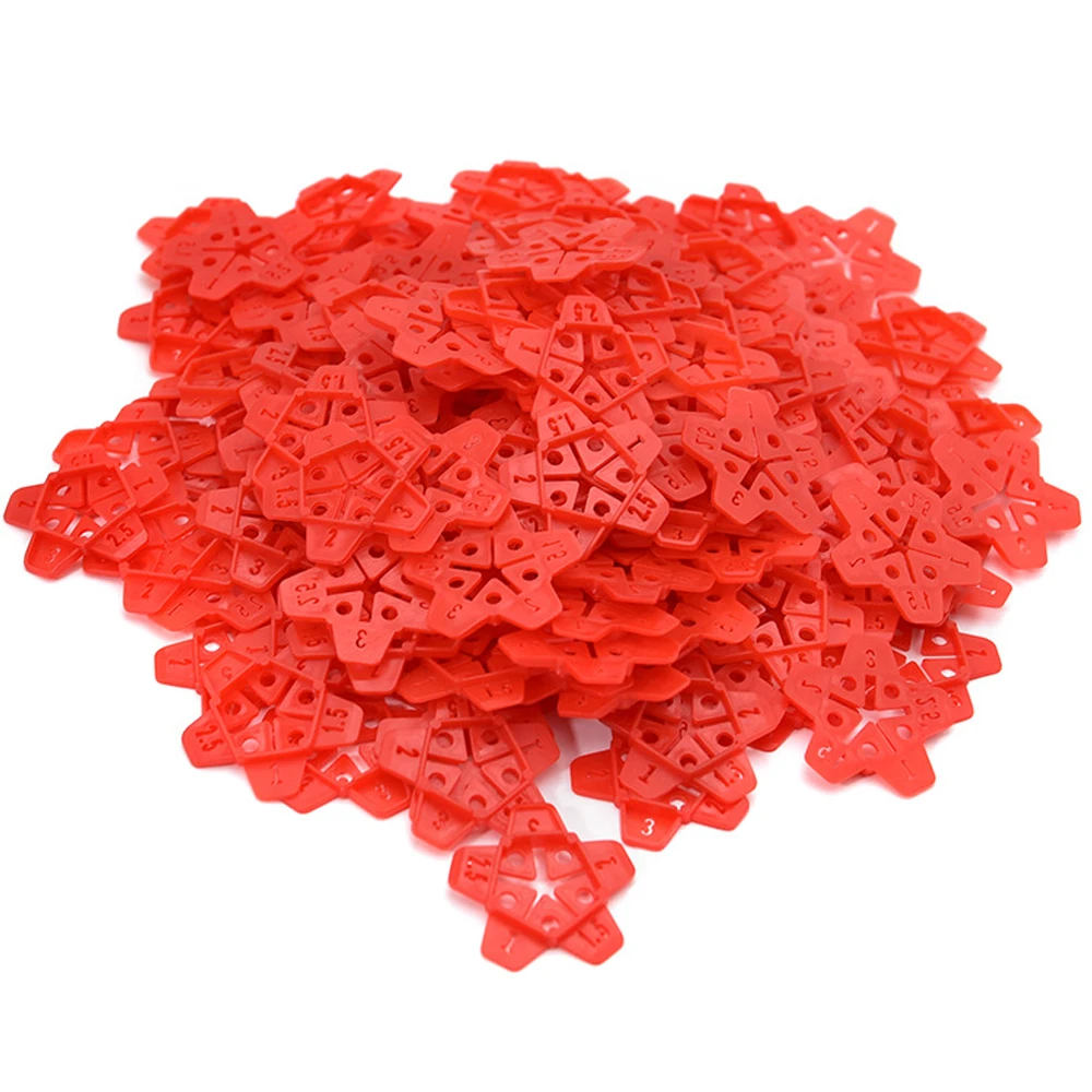 10-400Pcs 5in1 Professional Tile Spacers Clips Wedge Ceramic Leveling System Floor Wall Gap Leveling System Construction Tools thumbnail 5