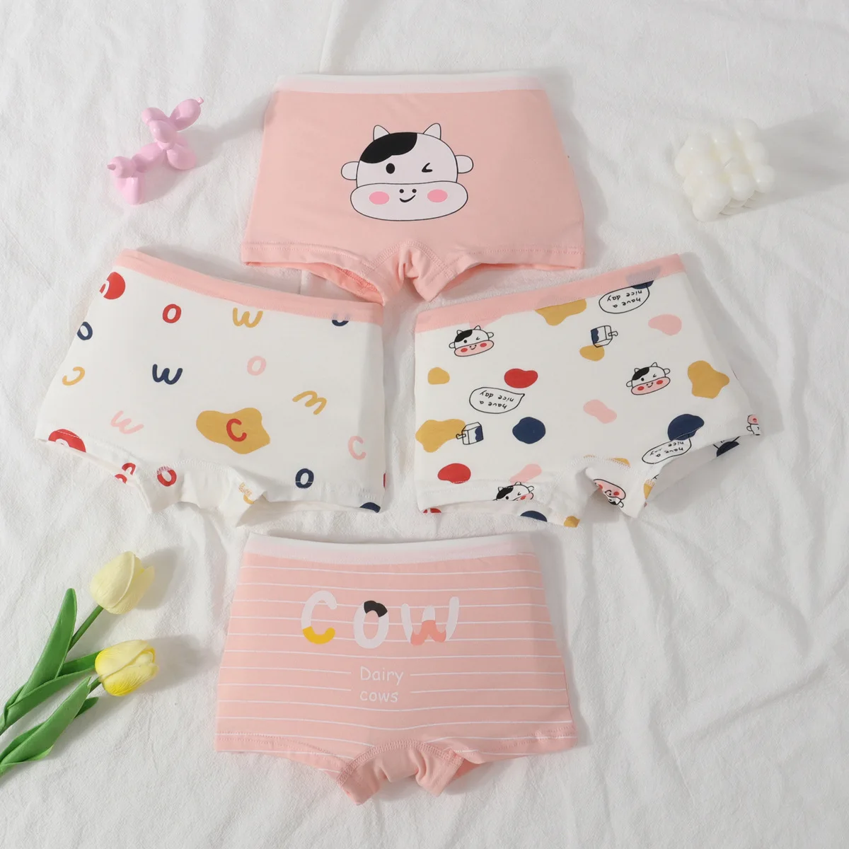 New Children's Underwear, Cotton Underwear, Girls' Underwear, Baby Boxers, Small, Medium and Big Children, Girls' Boxers thumbnail 3