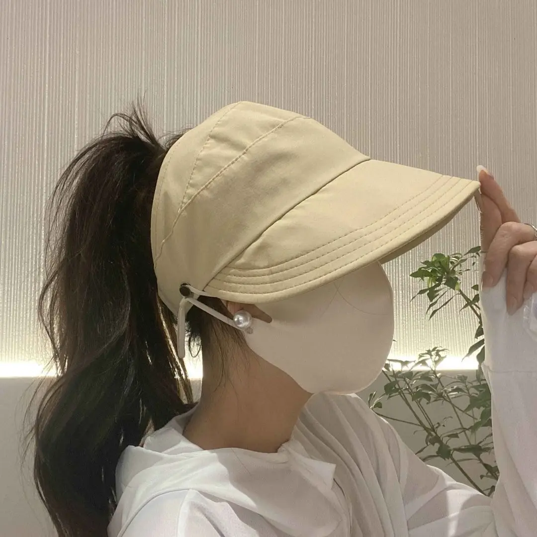 Foldable Women's Sun Hat with Wide Brim and Breathable Top - Perfectfor Ponytails thumbnail 2