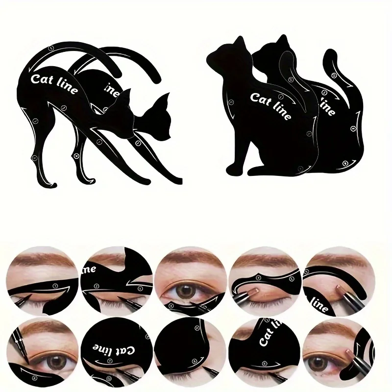 Cat Line Stencils Eye Template Shaper Model Easy to Make up Eyeliner Card for Eye Makeup Tools thumbnail 2