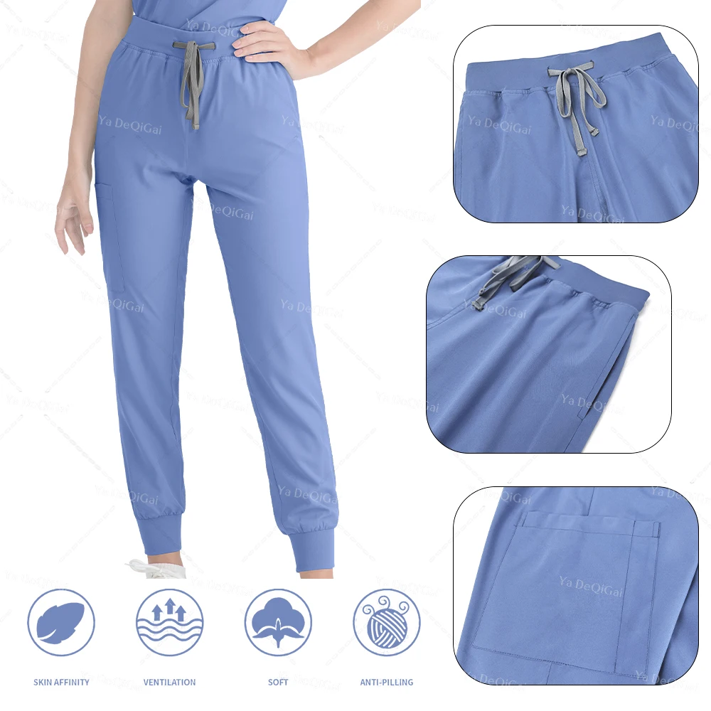 Pink Clinical Uniform Woman Pharmacy Workwear Nurse Uniform Hospital Doctor Oral Dental Surgery Uniforms Medical Scrubs Sets New thumbnail 4