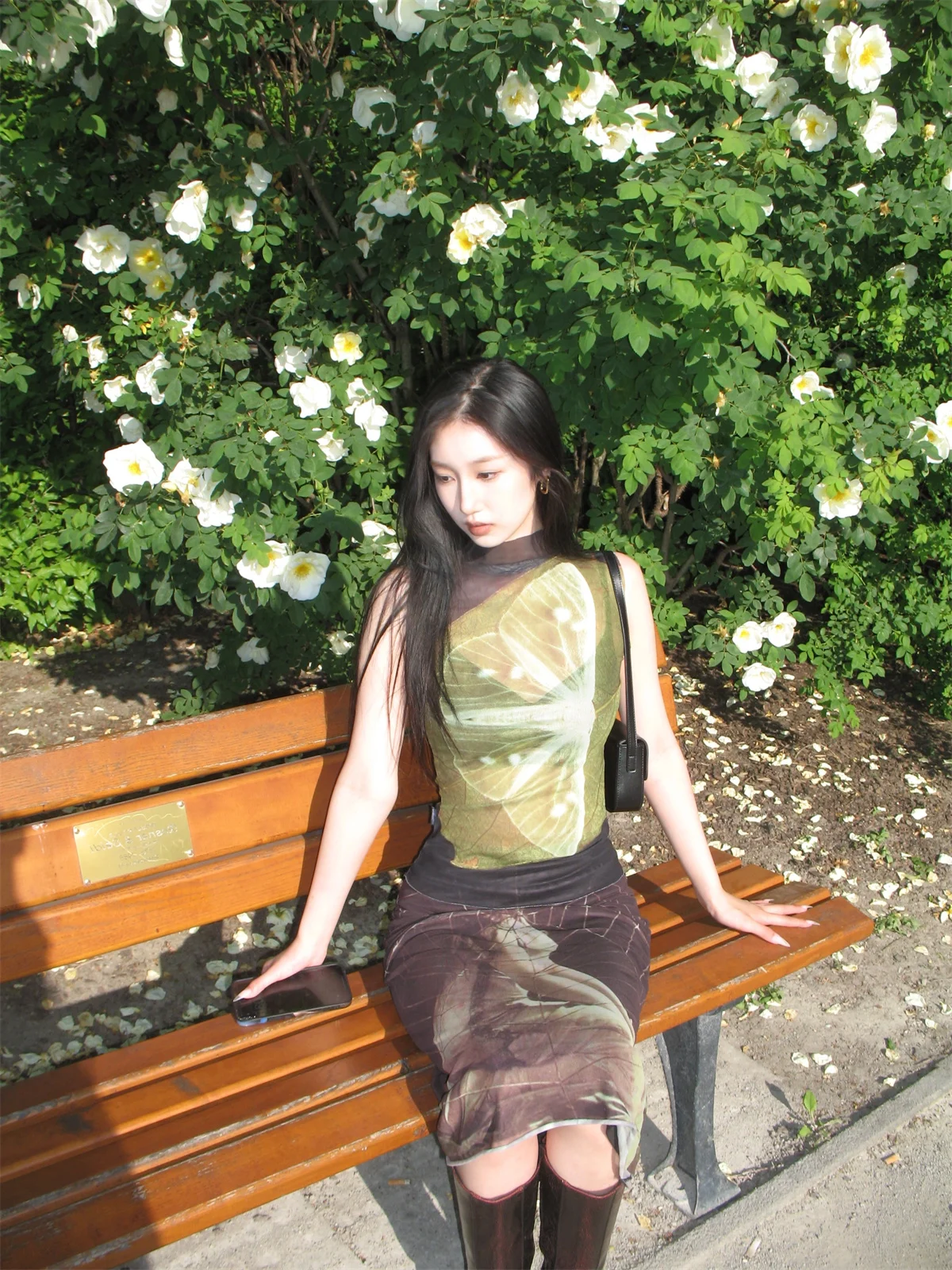 Genayooa Y2k Mesh Tops Sleeveless Tshirts Patchwork Tank Tops Korean Fashion Grunge Aesthetics See Through Summer Tops Tanks thumbnail 3