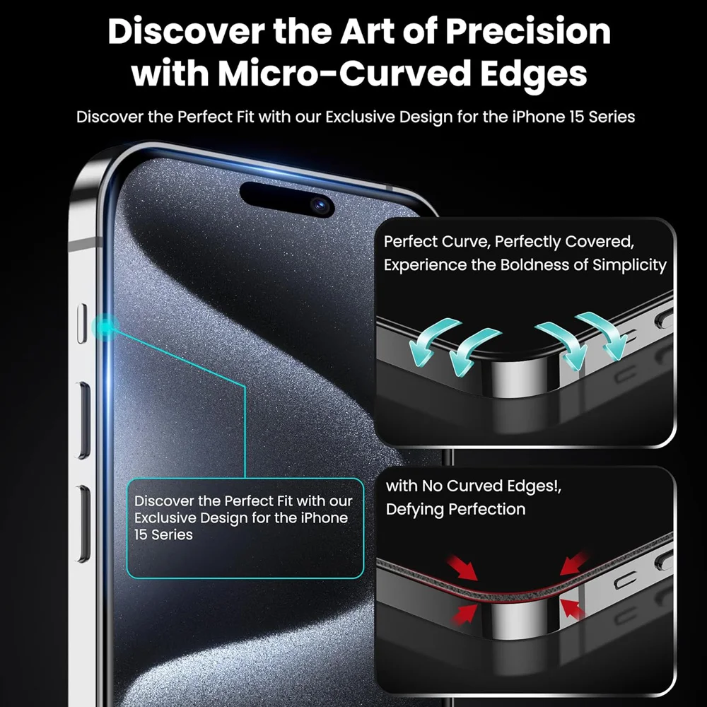 HD Screen Protection For iPhone 16 15 17 14 13 12 11 Pro Max Tempered Glass iPhone15 Pro Camera Lens Film iPhone16 Plus 13 Mini thumbnail 6