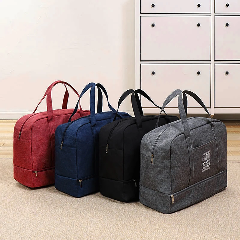 Fashion Folding Travel Bag Women Oxford Travel Weekend Overnight Bags Large Capacity Hand Luggage Tote Duffel Accessor Supplies thumbnail 3