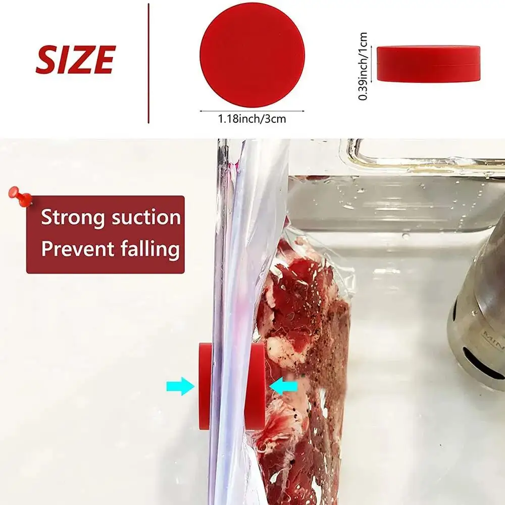 Sous Vide Magnets Weight Accessories Food Grade Silicone Submerged 304Stainless Steel Inside Reduce Food Risk Keep Stop Floating thumbnail 5