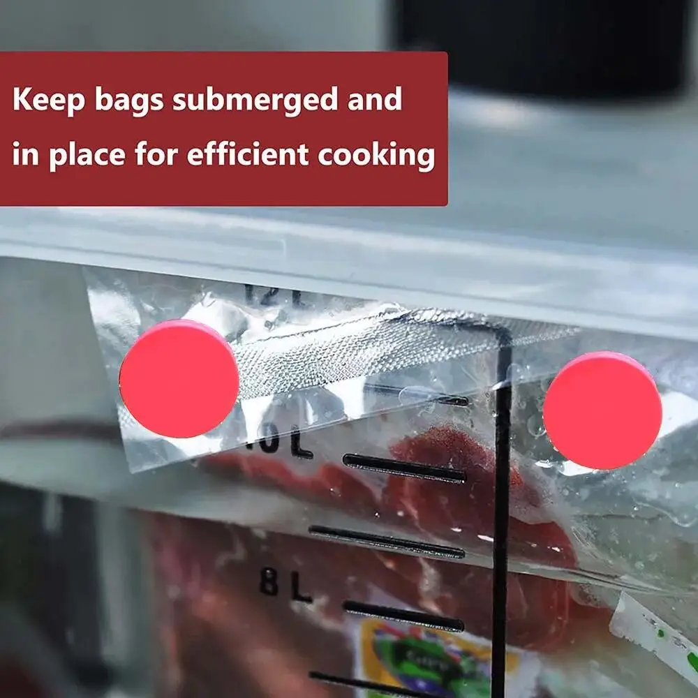 Sous Vide Magnets Weight Accessories Food Grade Silicone Submerged 304Stainless Steel Inside Reduce Food Risk Keep Stop Floating thumbnail 4