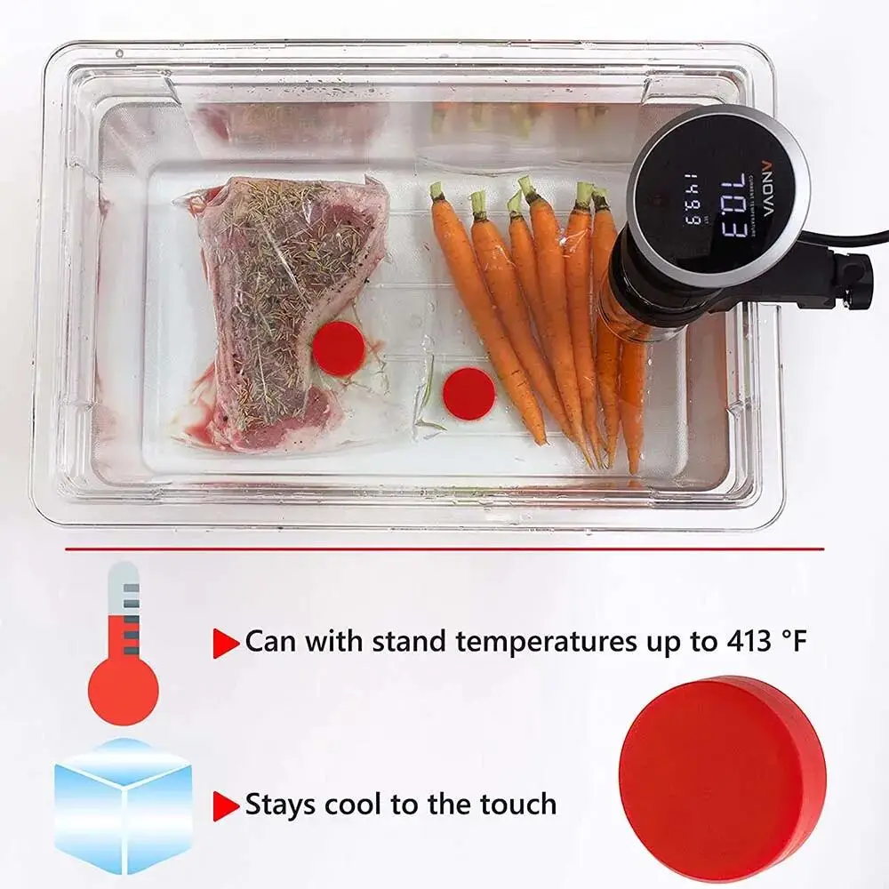 Sous Vide Magnets Weight Accessories Food Grade Silicone Submerged 304Stainless Steel Inside Reduce Food Risk Keep Stop Floating thumbnail 6