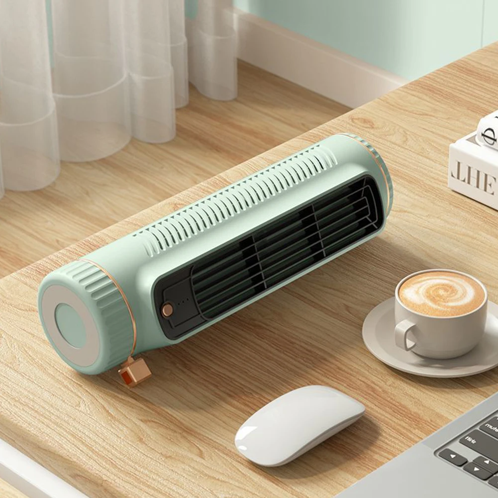 5W Tower Fan USB Charging Portable Air Conditioner Electric Vertical Fan Bladeless Summer Fan for Home Bedroom thumbnail 5