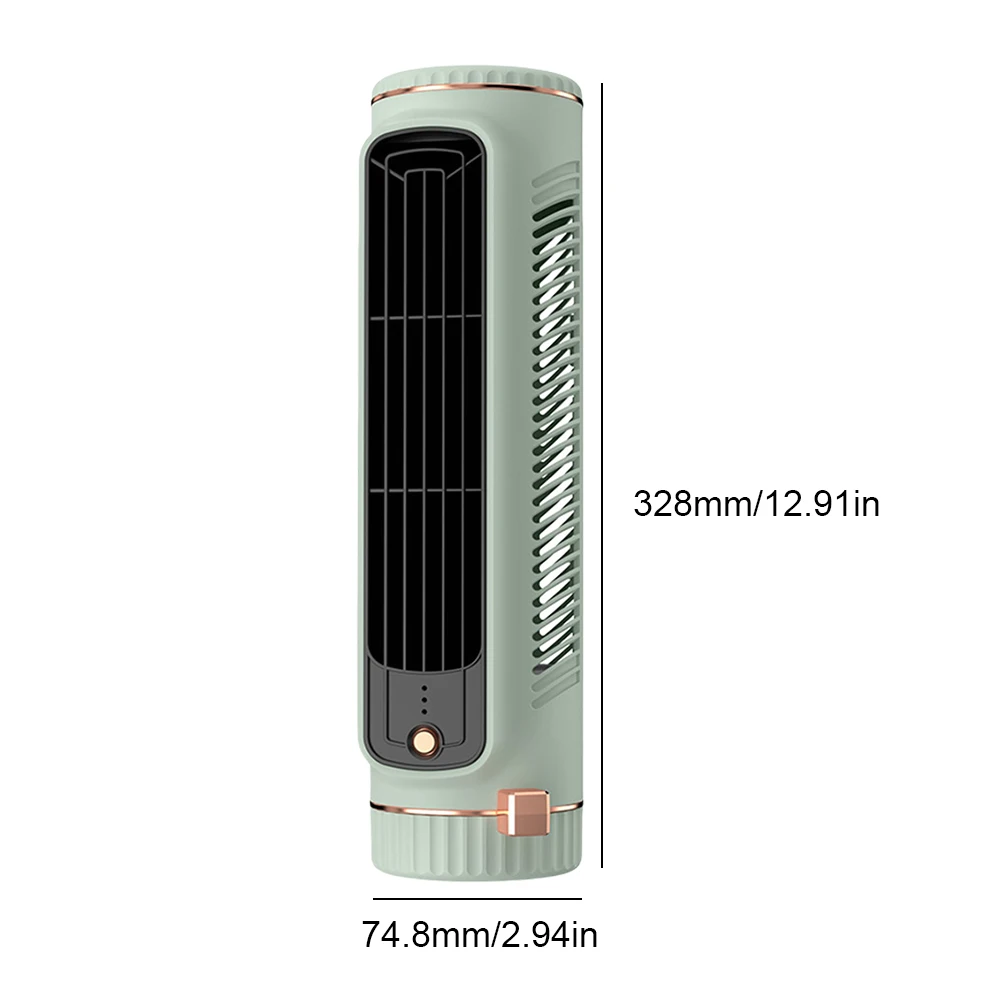5W Tower Fan USB Charging Portable Air Conditioner Electric Vertical Fan Bladeless Summer Fan for Home Bedroom thumbnail 6