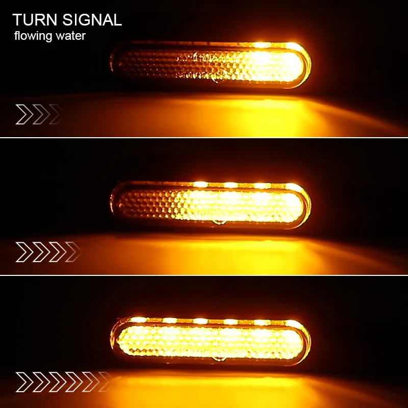Mini Motorcycle LED Turn Light Amber 12V for Cafe Racer Bobber Cruiser Chopper Touring Bike Waterproof Side Direction Lamp Front thumbnail 6
