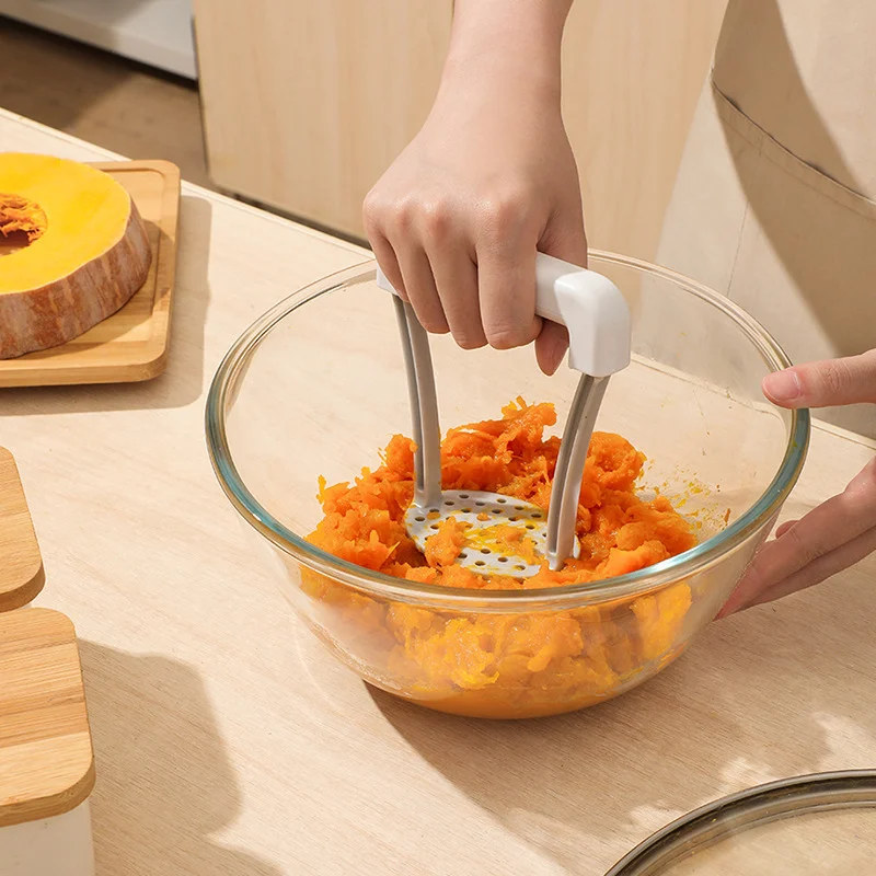 Manual Potato Masher Durable Potato Ricer Kitchen Vegetable Masher With Non-Slip Handle Fruit Juicer Kitchen Gadgets thumbnail 2